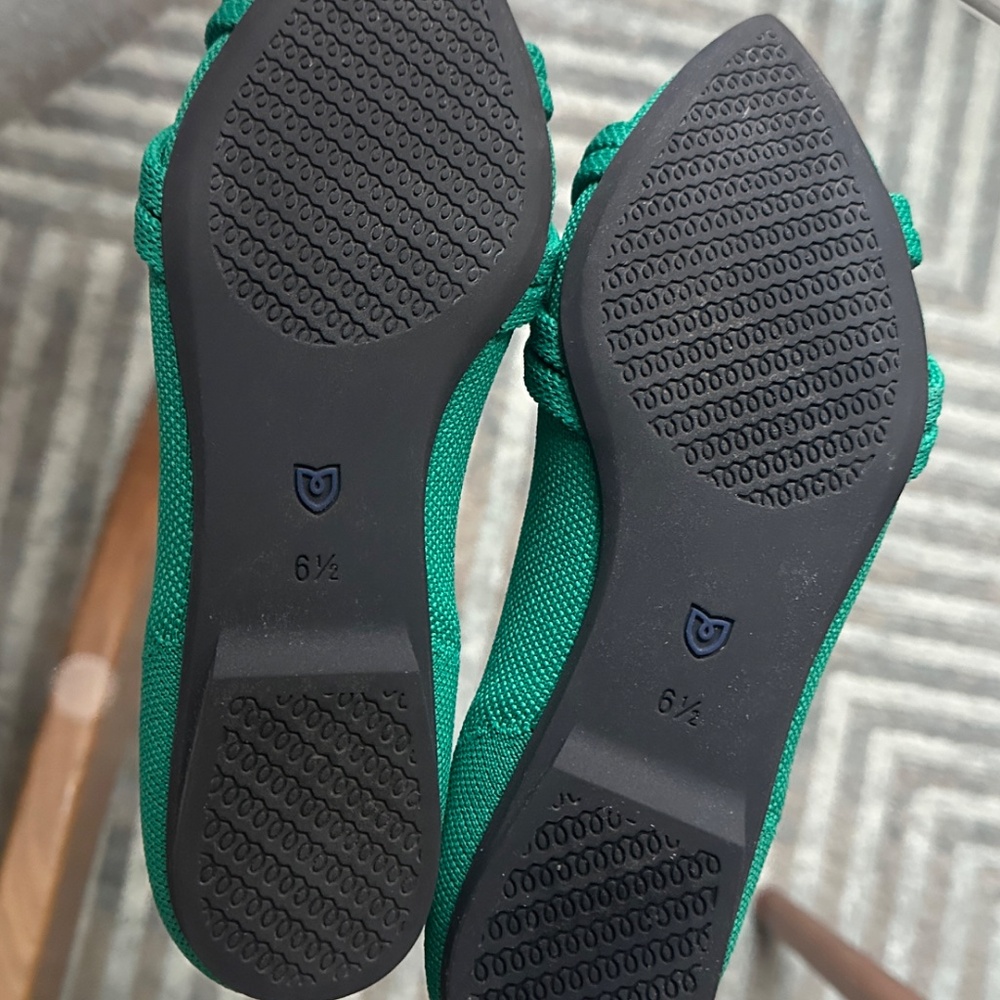 ROTHY’S - vibrant green pointed flats - The Knot Point  II - Picture 5 of 6